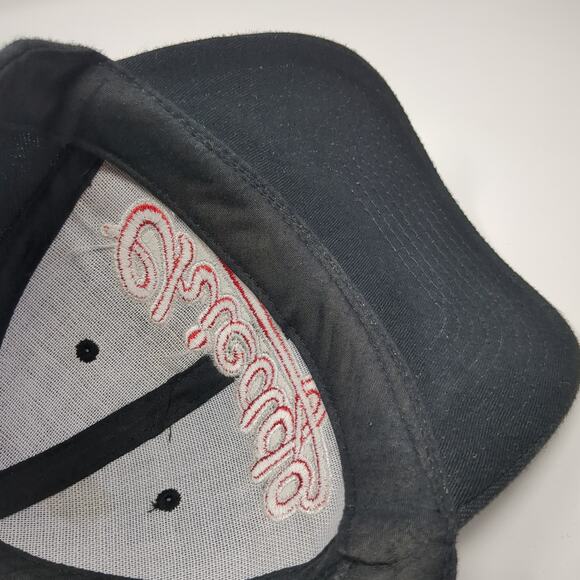 Chicago Strapback Hat Black One Size Embroidered Spell Out Adjustable - Picture 8 of 9